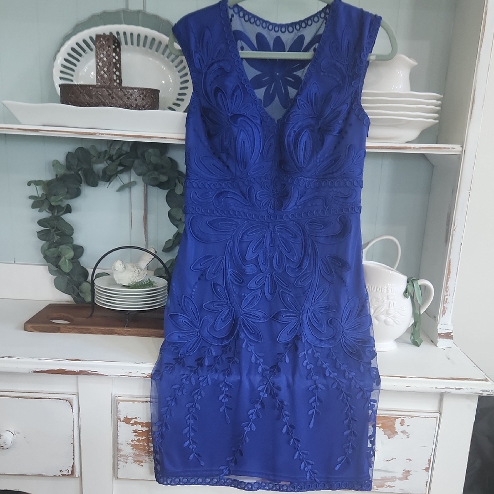 Royal Blue All/special Occasion Knee Length Dress Size Size 8